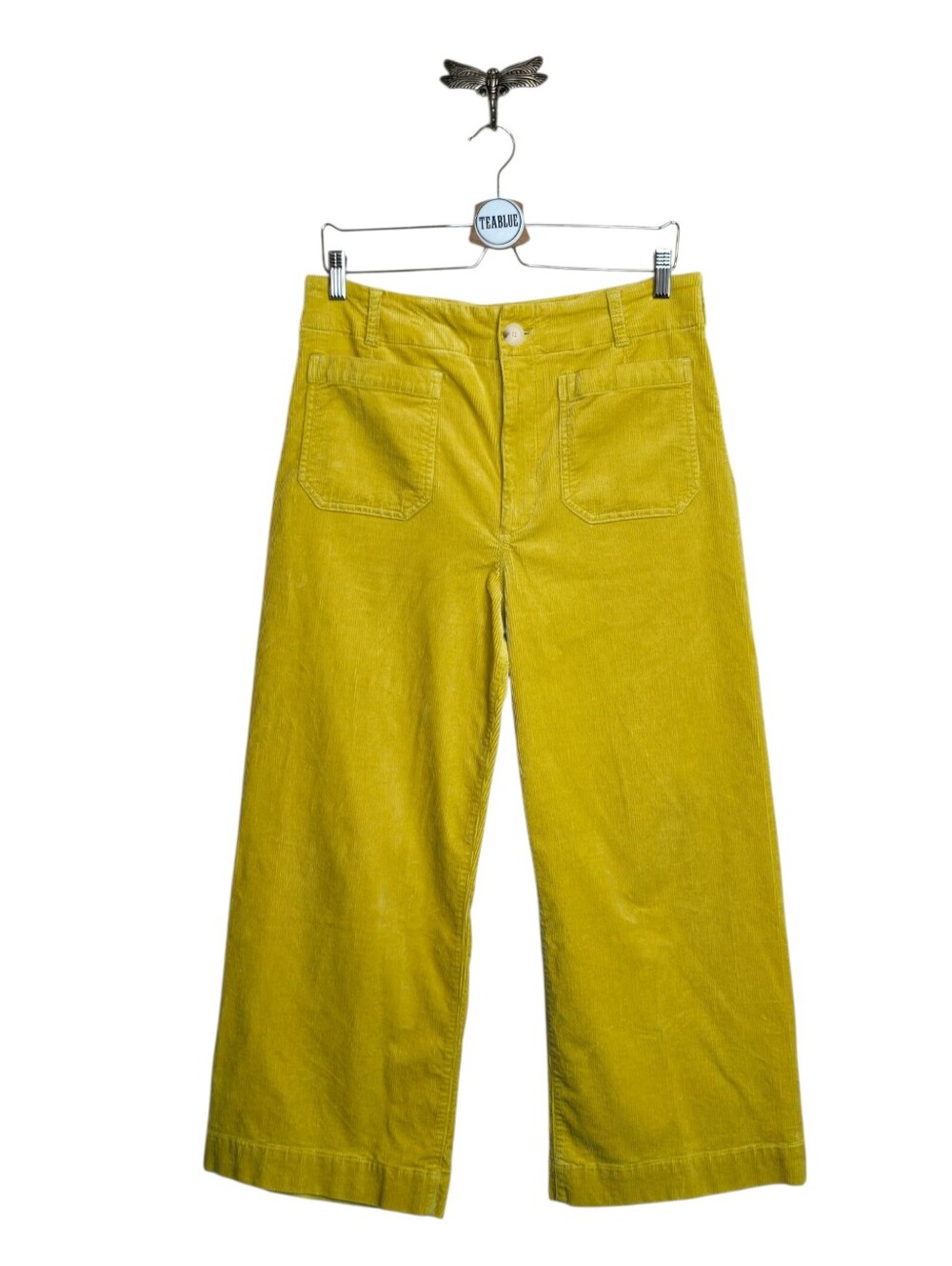 Maeve The Colette Wide-Leg Corduroy Pants Yellow Size 31